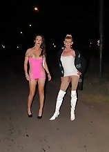 Naked Nicole poses on the streets